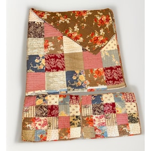 Pottery Barn Providence Queen Reversible Quilt Comforter Patchwork Floral Shams