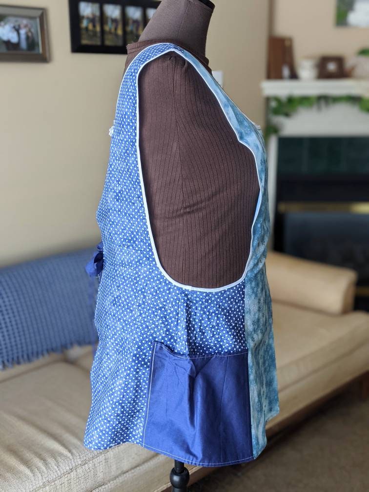 Retro Cotton Kitchen Apron for Women, Gift for Her, Handmade Vintage