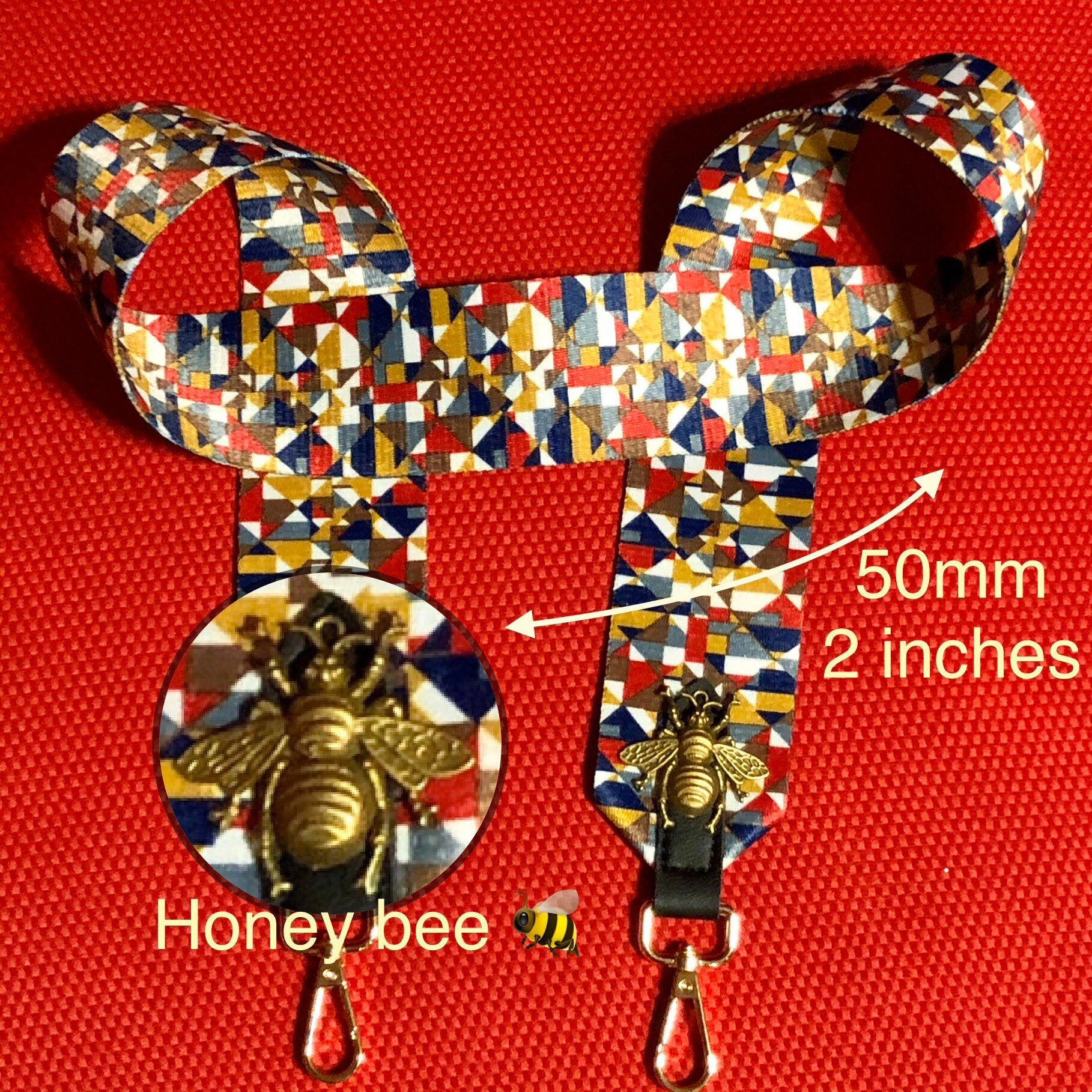 Vintage 50mm wide Strap Bag Strap Shoulder strap handbag Etsy