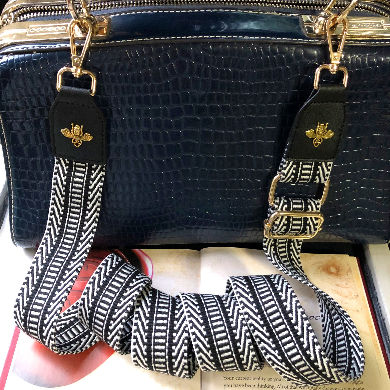 Crossbody Adjustable strap/Jacquard Bag Strap/handbag/shoulder Etsy