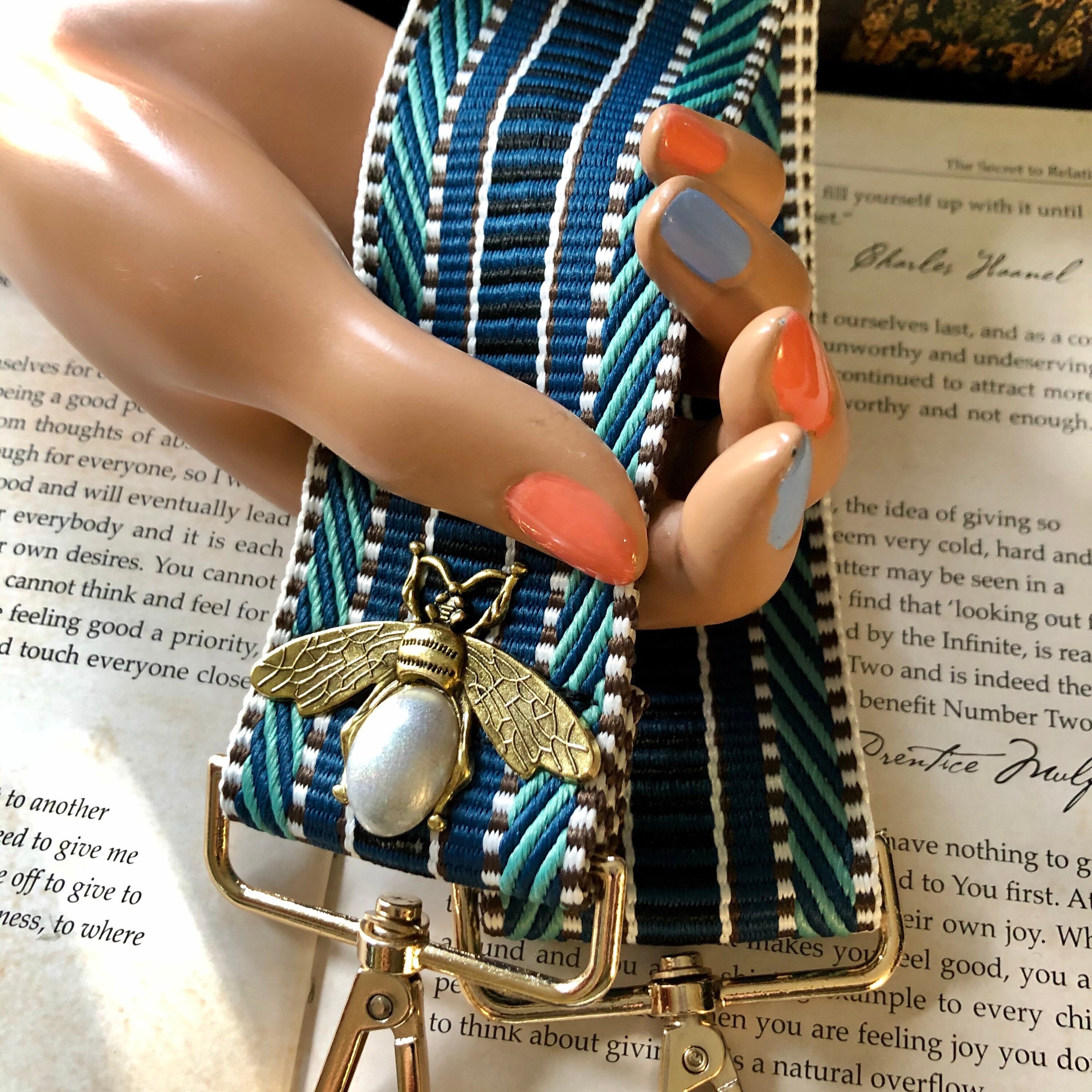 BLUE 130cm/50mm Crossbody strap/Shoulder/Messenger/Handbags Etsy