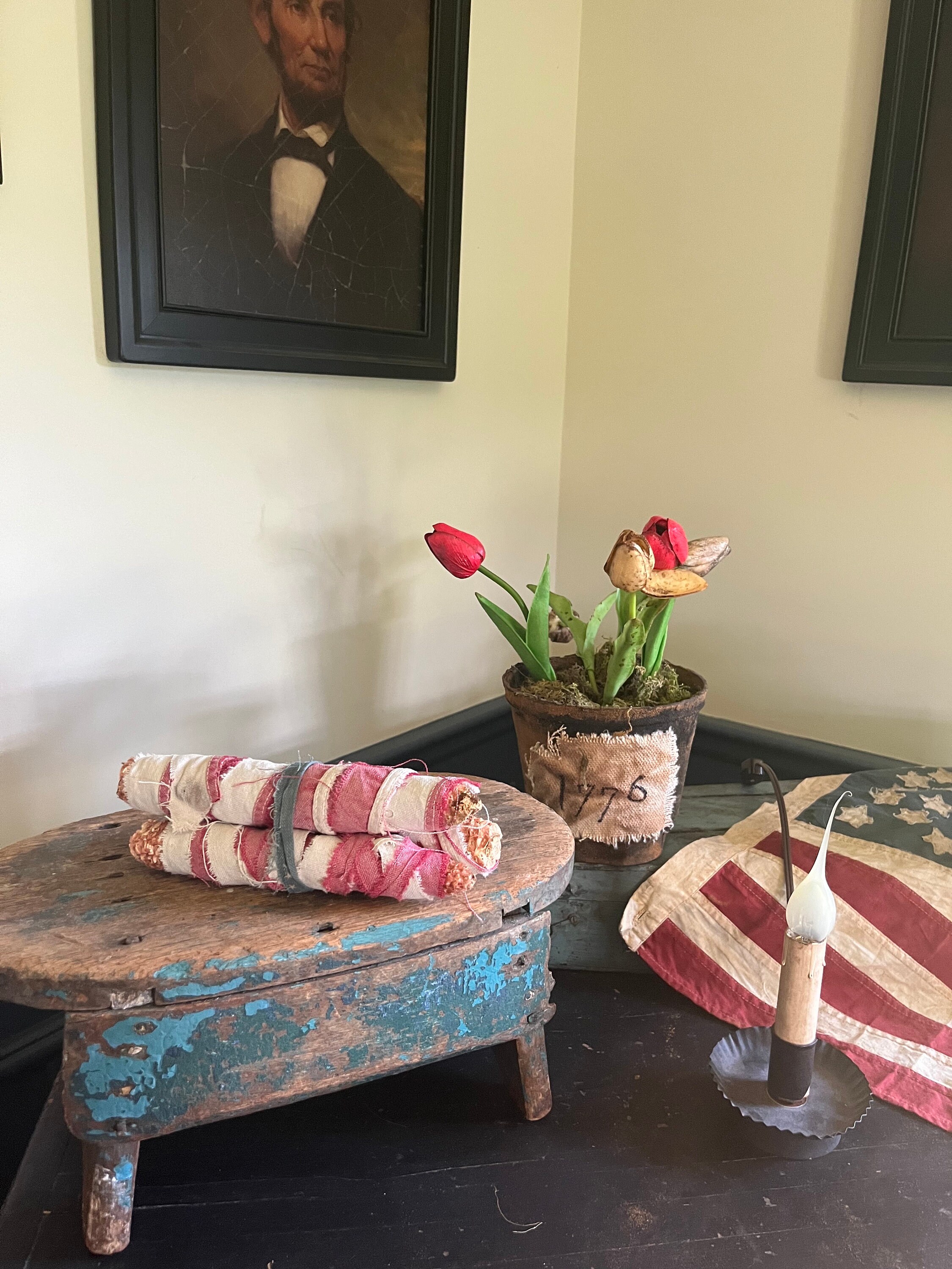 Primitive Americana Corn Cob Bowl Fillers – Set of 3, Grubby Flags - Etsy
