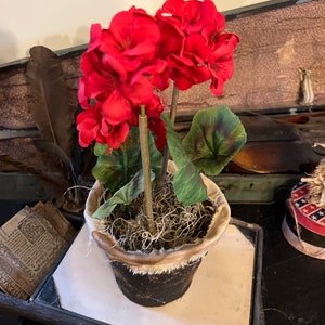 Primitive Grubby Geraniums, Handmade Americana Decor - Etsy