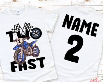 Motocross Two Fast 2nd Birthday Shirt | Motocross Birthday Shirt | 2nd Birthday T-Shirt | Two Fast Birthday Shirt | Motorcycle Birthday