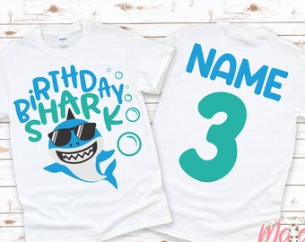 Birthday Shark Shirt | Boys Birthday Shirt | Any Age Birthday T-Shirt |  Birthday Boys Shirt