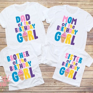 Ice Cream Birthday Shirts, Matching Family Birthday Shirts, Ice Cream Shirts, Birthday Girl Family Shirts, Birthday Crew Shirts
