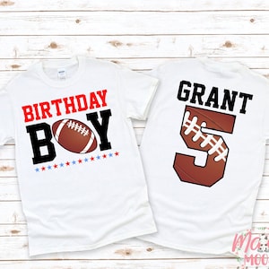 Football Theme Birthday Boy Shirt | Custom Age Birthday Shirt | Football Birthday T-Shirt | Sports Birthday Shirt | Birthday Boy Shirt