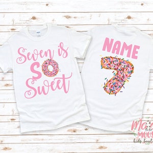 Seven Is So Sweet Shirt | 7th Birthday Shirt | Seventh Birthday Shirt | 7th Donut Birthday Outfit | Donut Birthday | Youth Birthday Shirt
