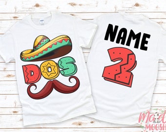 Dos Birthday Boy T-Shirt | Second Birthday Shirt | 2nd Birthday T-Shirt | Fiesta Birthday Shirt | Birthday Boy Shirt