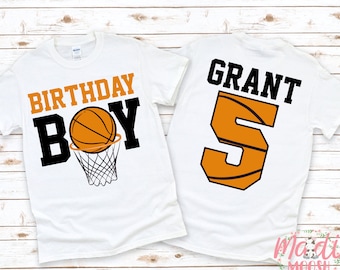 Birthday Boy Basketball T-Shirt | Custom Age Birthday Shirt | Basketball Birthday T-Shirt | Sports Birthday Shirt | Birthday Boy Shirt
