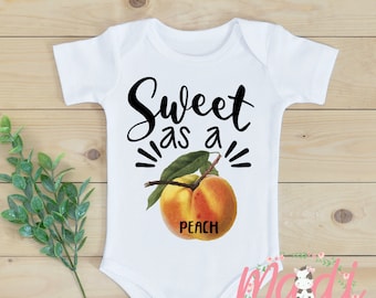 Sweet As A Peach Onesie ® | Baby Onesie | Baby Shower Gift | Baby Boy Onesie | Baby Girl Onesie | Peachy Onesie | Baby Gift Onesie