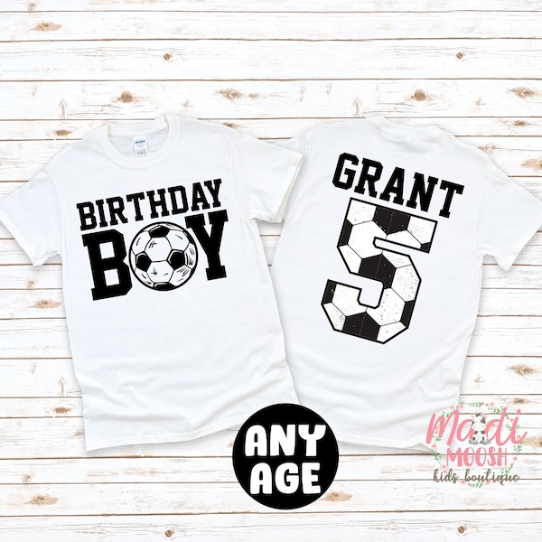 Birthday Boy Soccer T-Shirt | Custom Age Birthday Shirt | Soccer Birthday T-Shirt | Sports Birthday Shirt | Birthday Boy Shirt
