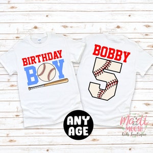 Birthday Boy T-Shirt | Custom Age Birthday Shirt | Baseball Birthday T-Shirt | Sports Birthday Shirt | Birthday Boy Shirt