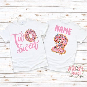 Donut Birthday Shirt | 2nd Birthday Shirt | Two Sweet Donut Birthday T Shirt | Second Birthday Shirt | Donut Birthday | Kids Birthday Shirt