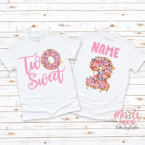 Donut Birthday Shirt | 2nd Birthday Shirt | Two Sweet Donut Birthday T Shirt | Second Birthday Shirt | Donut Birthday | Kids Birthday Shirt