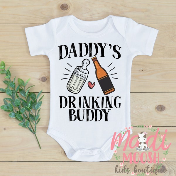 Daddy's Drinking Buddy Onesies® Bodysuit   | Baby Shower Gift | Baby Onesie | Baby Boy Onesie | Dad Gift Bodysuit  | Baby Bodysuit