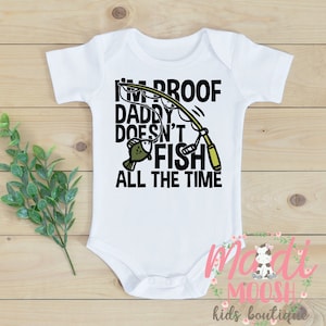 Funny Baby Fishing Bodysuit  | Daddy’s Fishing Buddy Bodysuit – Cute Newborn Outfit, Baby Shower Gift