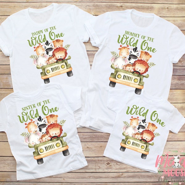 Family Wild One Birthday Shirts, Mom and Dad Birthday Shirts, Zoo Animals Birthday Shirts, Wild Birthday Shirts, Matching Family Birthday