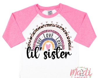 Little Sister Shirt |  Lil Sister Rainbow T-Shirt  | Little Sister | Siblings Sister Shirt | Sis T-Shirt | Sister Shirt | Rainbow Shirt