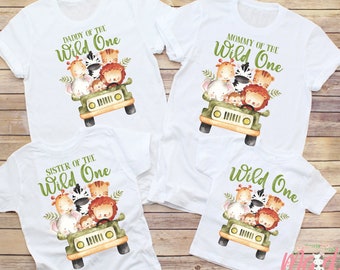 Family Wild One Birthday Shirts, Mom and Dad Birthday Shirts, Zoo Animals Birthday Shirts, Wild Birthday Shirts, Matching Family Birthday