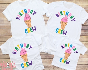 Family Ice Cream Birthday Theme Shirts, Birthday Crew Shirts, Family Birthday Shirts, Ice Cream Birthday Shirts, Birthday Crew Shirts
