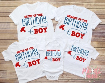 Shirts Birthday Boy Family Matching Set Airplane Theme Mom Dad Sis Bro