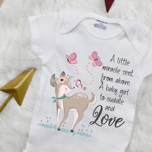 A Little Miracle Sent From Above Onesie ® | Newborn Outfit | Baby Shower Gift