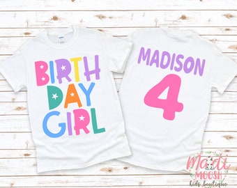 Birthday Girl Shirt | Girls Birthday  Shirt | Any Age Birthday Shirt | Kids Birthday Shirt | Birthday Girl Shirt