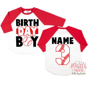 Baseball Birthday Shirt Custom Age Birthday Shirt Boys - Etsy