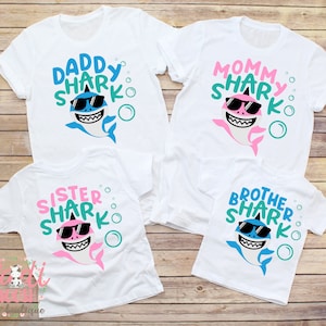 Matching Family Birthday Shark Theme Birthday Shirt, Mom And Dad Shark Birthday Shirt, Matching Family Birthday Shirts, Birthday Shirts