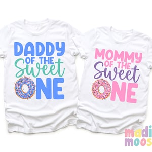 Donut Sweet One Birthday Shirts | Family Matching Shirts | Mom And Dad Sprinkles Shirt | Family Birthday Shirts | Donut Birthday Party Tee