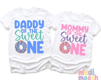 Donut Sweet One Birthday Shirts: Family Matching Tees