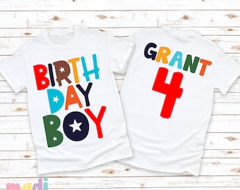 Birthday Boy Tee | Colorful Birthday Shirt | Boys Birthday Tee | Birthday Boy Shirt | Any Age Birthday Tee