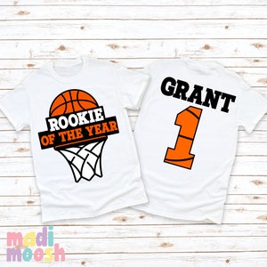 Rookie Of The Year Birthday Shirt | Basketball Birthday Tee | Sports Birthday Shirt | 1st  Birthday Tee | First Birthday Shirt