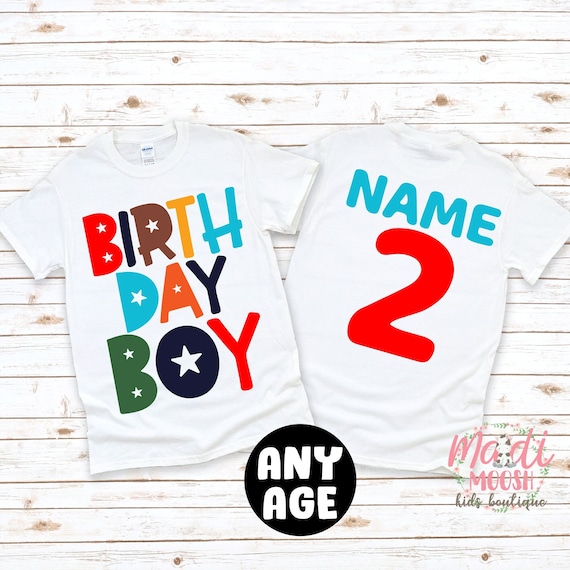Birthday Boy Shirt Boy's Birthday Shirt ANY AGE - Etsy Norway