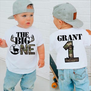 The Big One 1st Birthday Shirt | Deer Hunting Birthday Tee | Boys First Birthday Shirt | Hunting Theme Toddler Shirt