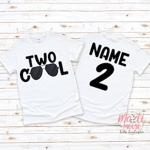 Two Cool Sunglasses Birthday  Shirt | Two Cool Birthday Birthday Shirt | Boys Birthday T-Shirt | Kids Birthday Shirt | Birthday Boy Shirt