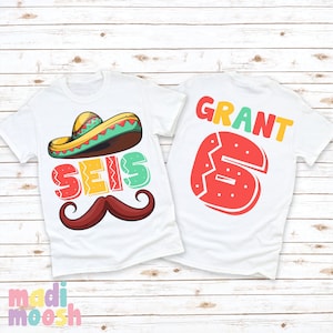 Boys Fiesta Birthday Shirt: Taco Party &#39;Seis&#39; Tee