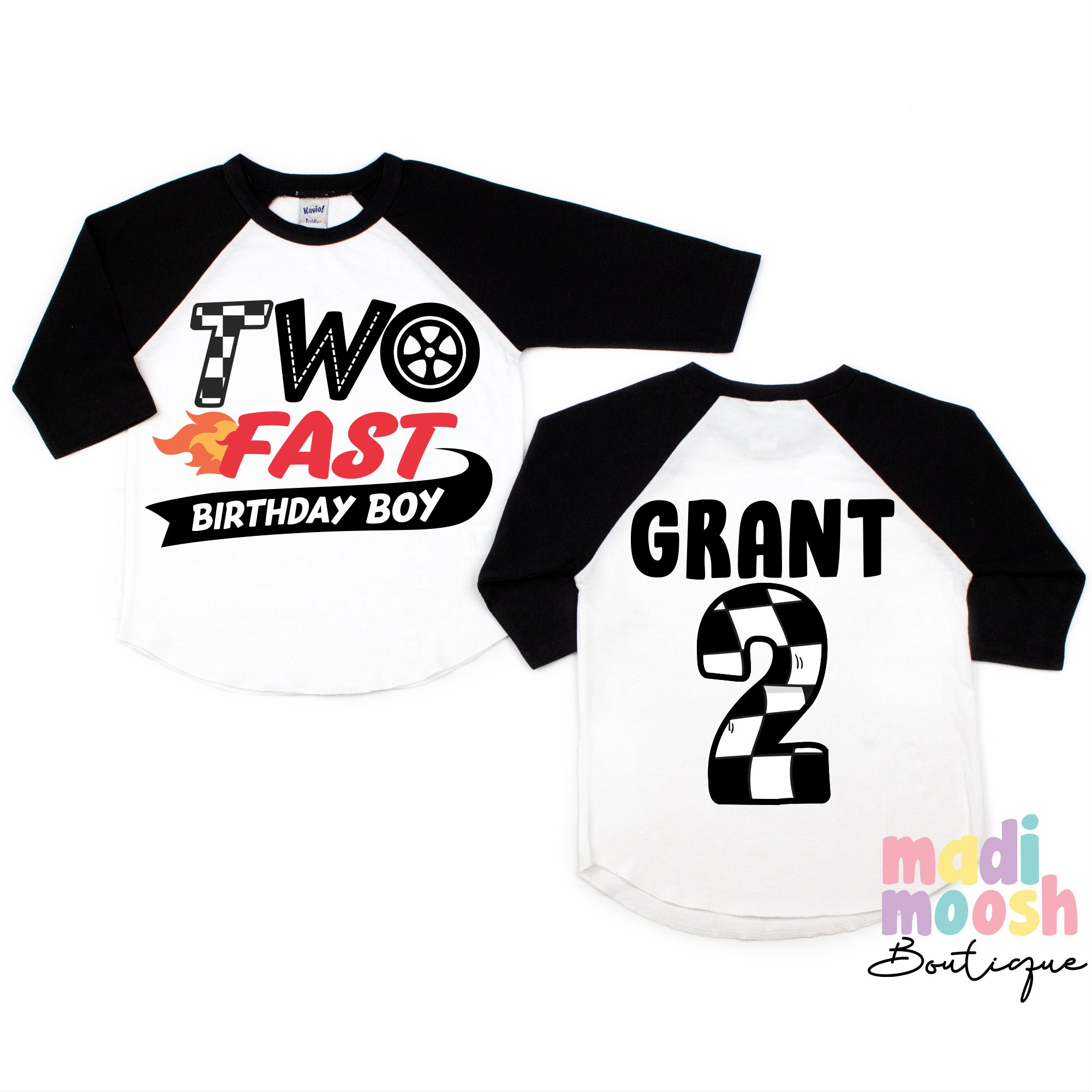 Two Fast Birthday Shirt | Birthday Boy Birthday Shirt | 2nd Birthday Shirt | Boys Birthday Shirt| Racecar Birthday Boy Shirt