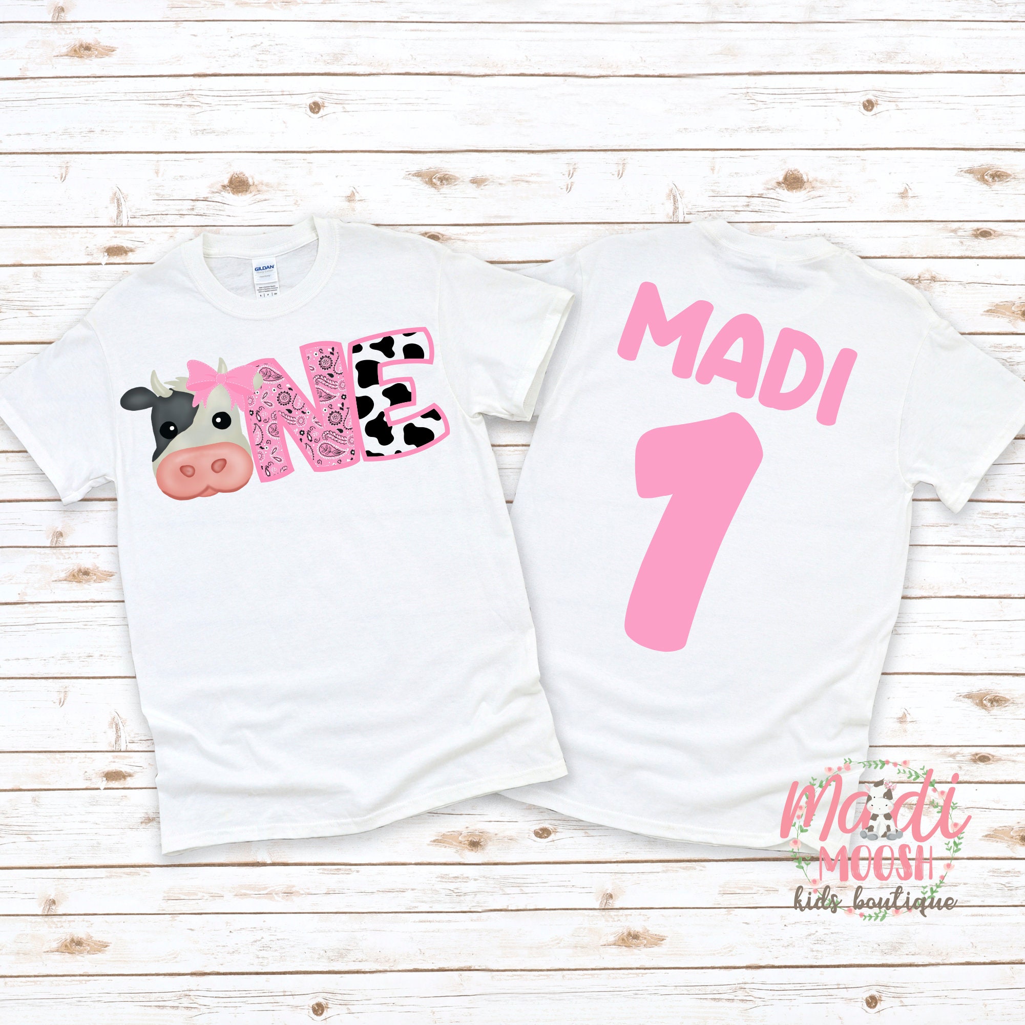 Cow Birthday Shirt 1st Birthday Shirt Farm Animal Birthday Etsy