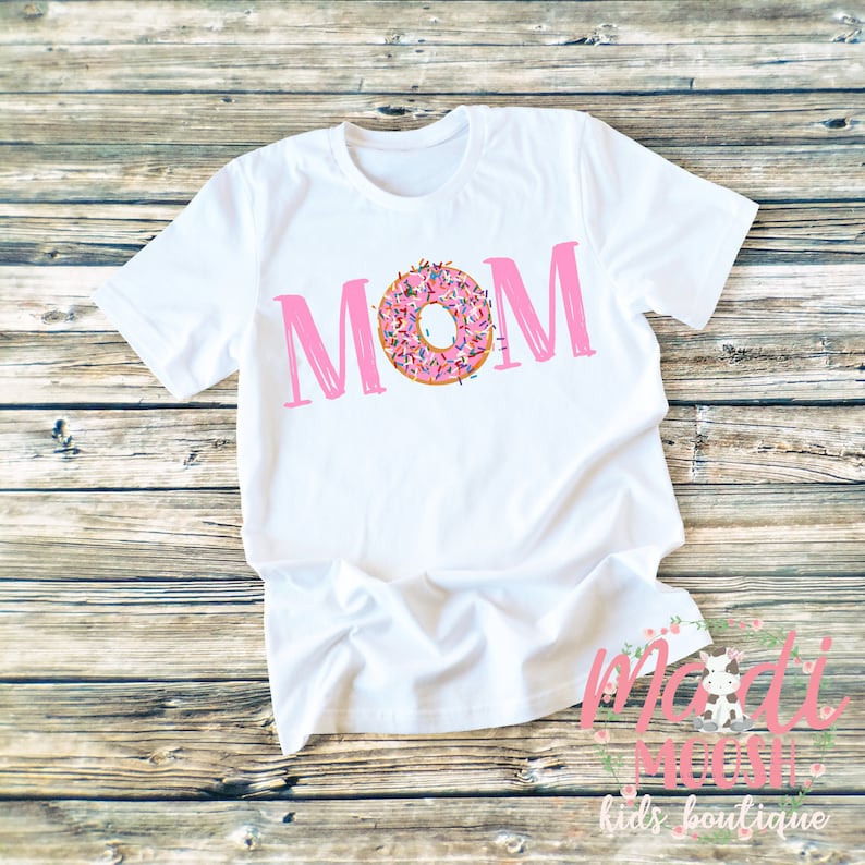 Donut Birthday Mom Shirt Doughnut Birthday Shirt Donut Sprinkles Mom Shirt image 1