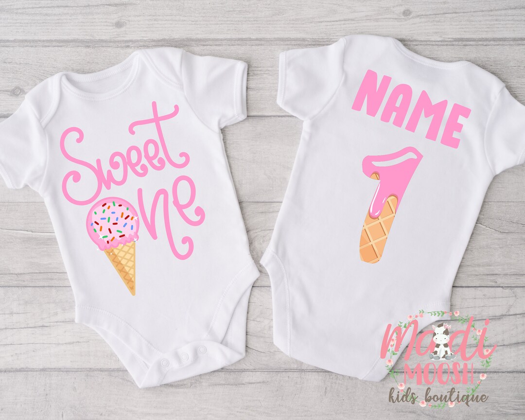 Sweet One Birthday Onesies® Ice Cream Birthday Onesie Baby Birthday