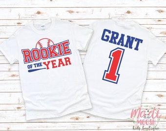 Rookie Of The Year T-Shirt | Baseball Birthday Shirt | 1st Birthday T-Shirt | Sports Birthday Shirt | Birthday Boy Shirt