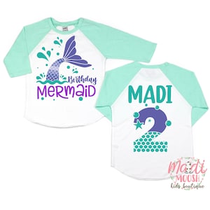 Mermaid Birthday Shirt | Birthday Mermaid Shirt | Any Age Birthday Shirt | GIrls Birthday Shirt | Birthday Girl Shirt