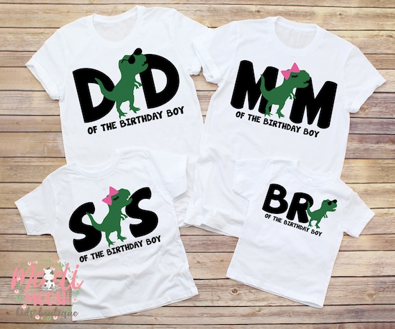 dinosaur birthday shirt family