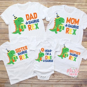Dinosaur Birthday Shirts, Birthday Boy Shirt, Matching Family Birthday Shirts, T-REX Birthday Shirt, Boys Dinosaur Birthday Shirt