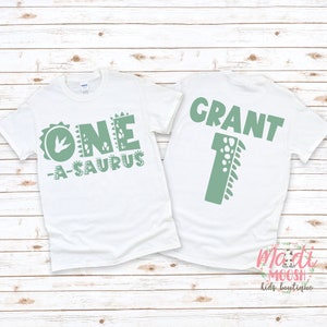 One-a-saurus Dinosaur 1st Birthday Shirt | T-Rex First Birthday Tee | Boys Dino Birthday Shirt | One Rex Birthday Outfit