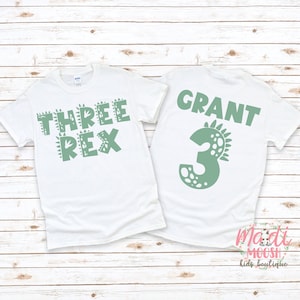 Three Rex Dinosaur 3rd Birthday Shirt | 3 Rex Birthday Shirt | Dinosaur Birthday Boys T-Shirt | T Rex Boys Birthday Shirt | Third Birthday