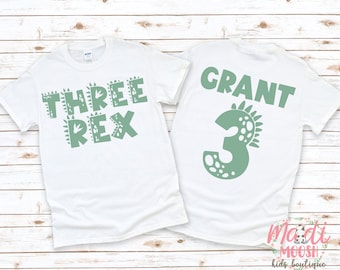 Three Rex Dinosaur 3rd Birthday Shirt | 3 Rex Birthday Shirt | Dinosaur Birthday Boys T-Shirt | T Rex Boys Birthday Shirt | Third Birthday