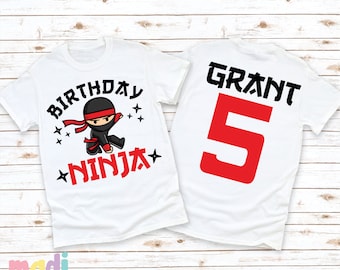 Ninja Birthday Boy Tee | Karate Birthday Shirt | Boys Birthday Tee | Any Age Birthday Party Shirt